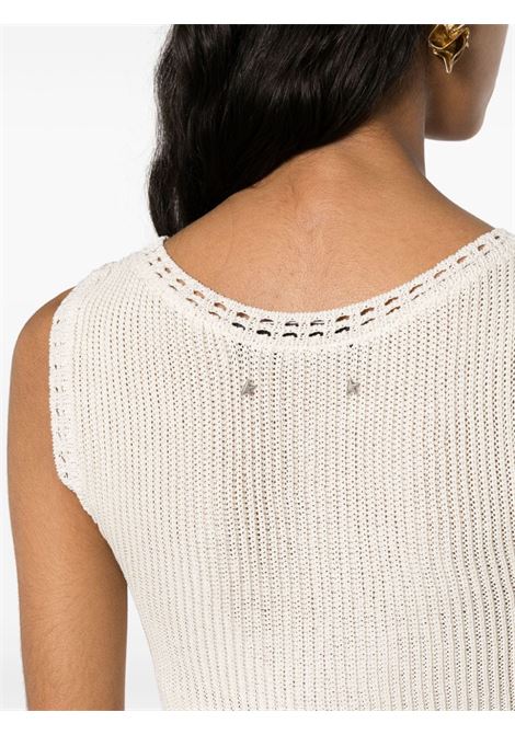 White crochet-knit tank top - women GOLDEN GOOSE | GWP01834P00146315103